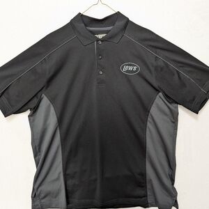 Lews' Black and Gray Polo Shirt XL